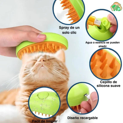 Cepillo Vaporizador Mascotas 3 en 1 - Instorepic™(OFERTA 2 X1)