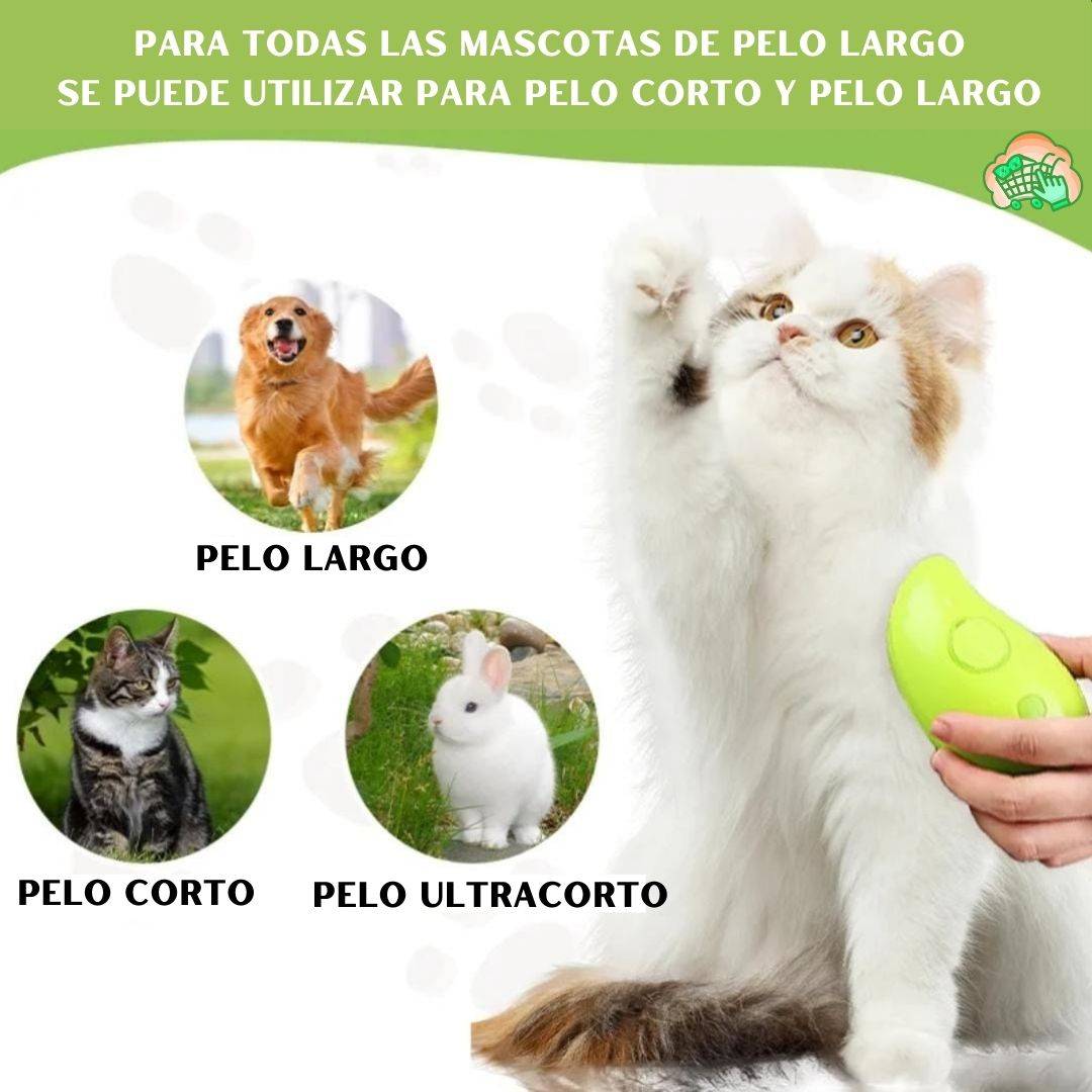Cepillo Vaporizador Mascotas 3 en 1 - Instorepic™(OFERTA 2 X1)
