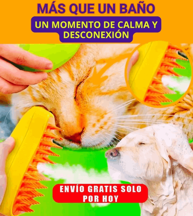 Cepillo Vaporizador Mascotas 3 en 1 - Instorepic™(OFERTA 2 X1)
