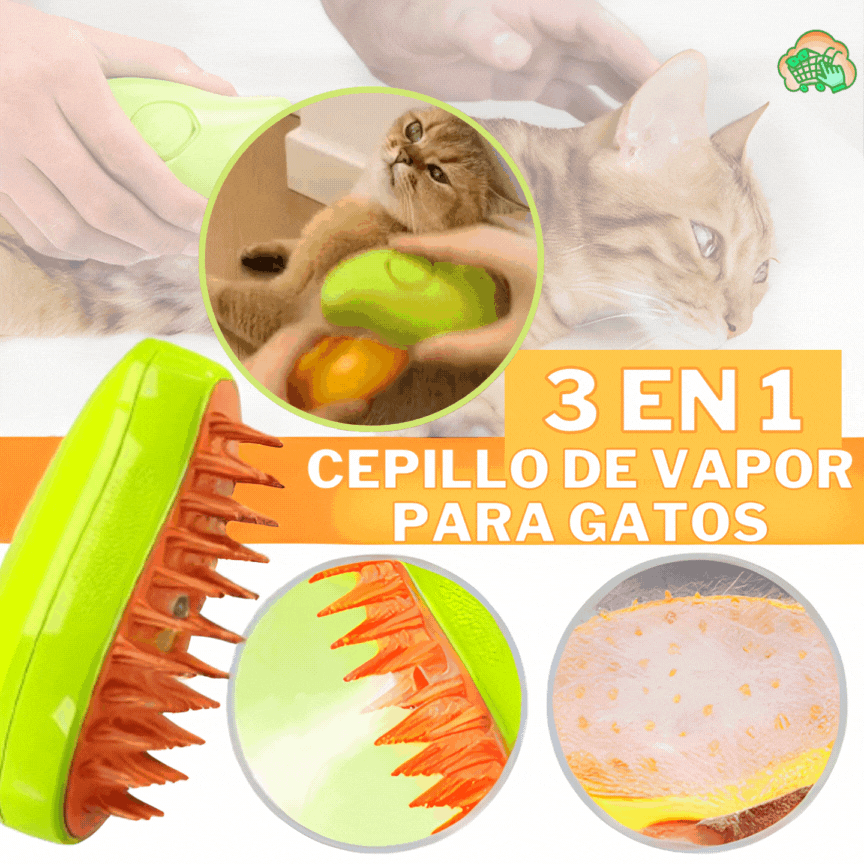 Cepillo Vaporizador Mascotas 3 en 1 - Instorepic™(OFERTA 2 X1)