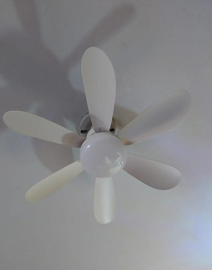 Ventilador de 6 Aspas con Foco Led Ahorrador + Control Remoto